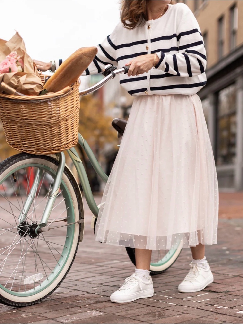 Smash + Tess The Rosalie Cardigan in Navy and White